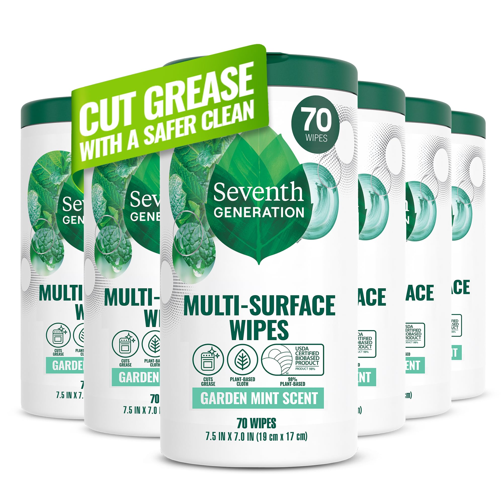 Amazon.com: Seventh Generation Multi-Surface Wipes, Garden Mint
